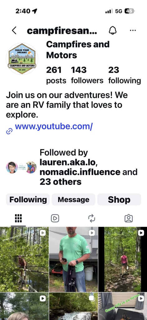 DistantPrairie1275's submission for the "Follow Campfire & Motors on Instagram" challenge